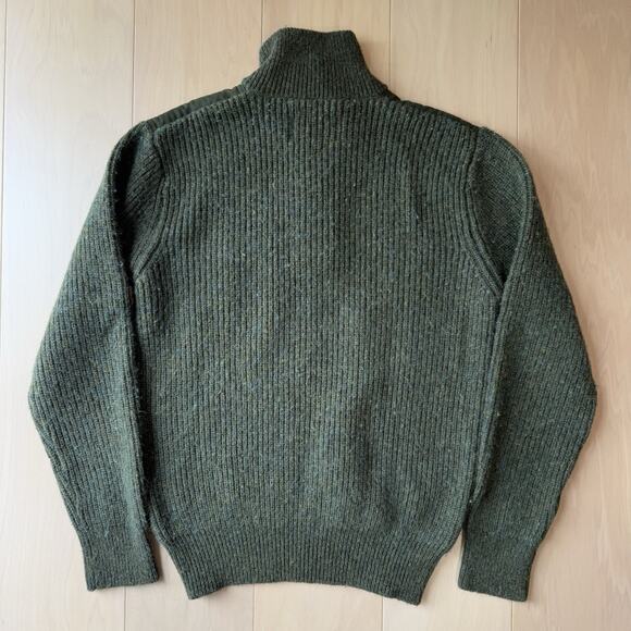Schott Brothers Military Sweater Large Green Wool Pullover - Picture 8 of 9